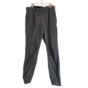 Eddie Bauer Womens Gray Nylon Spandex Jogger Pants Waist Zipper Pockets Size 8